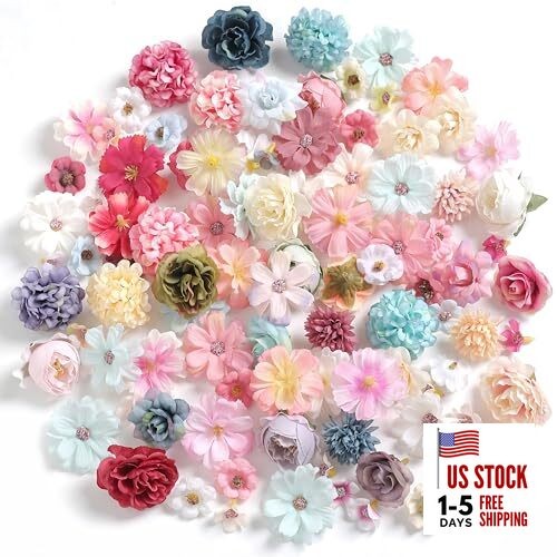 Faux Flower Heads Small Silk Artificial Flower DIY Fake Mini 125 Charming Color