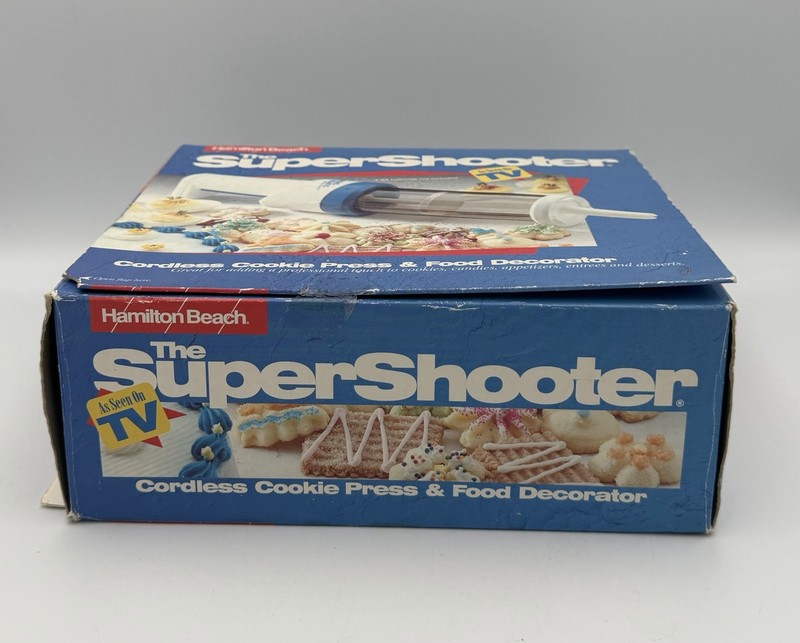 Hamilton Beach SUPER SHOOTER Electric Cookie Press Cordless Food Decorator VTG gallery