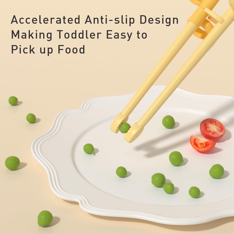 Kids Chopsticks High Quality Food Grade Material Portable Box Child Yellow gallery