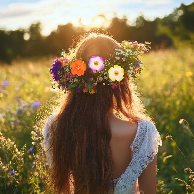 16 Pcs Hawaiian Hibiscus Flowers Artificial Flowers Hair Clip DIY White/Black gallery