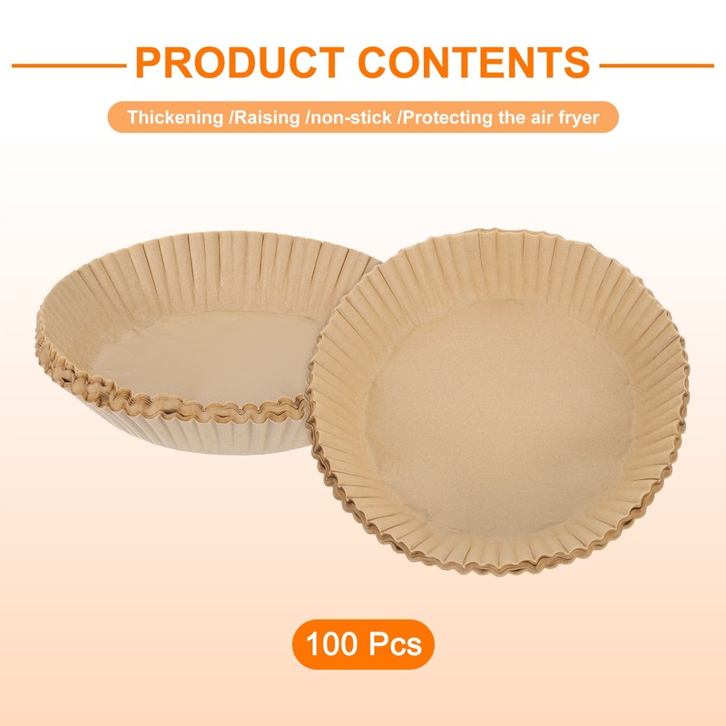 100pcs Silicone Fryer Liners 8.66" Disposable for Natural Kitchen gallery