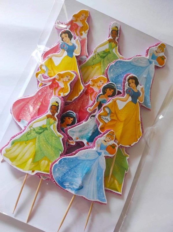 Disney Princess Cake Topper & Cupcake toppers Kids Birthday Party Decorations gallery