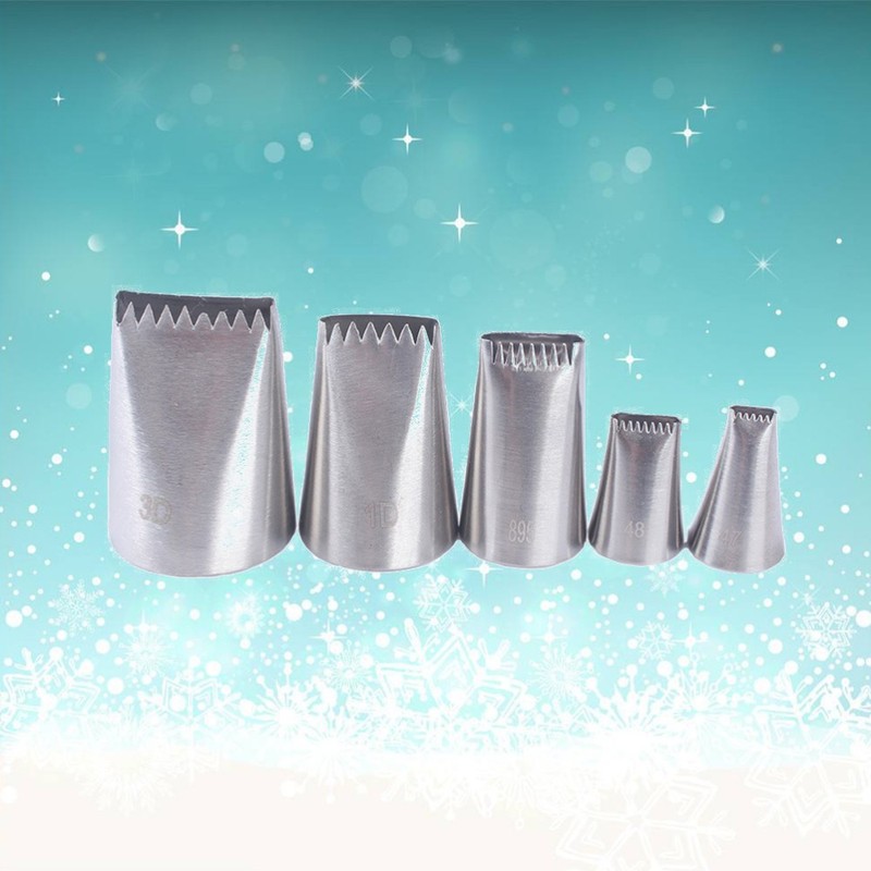 5 Pcs/Set Cupcake Piping Tips Pastry Nozzle Baking Nozzles Decorating Supplies gallery
