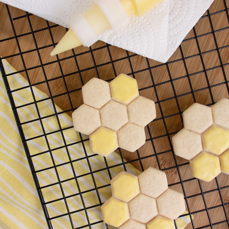 Honeycomb Cookie Cutter - hexagon pattern honey bumble bee housewarming spring gallery