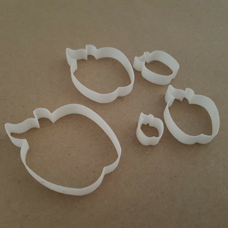 Apple Fondant Cutters - Set Of 5 Fruit Autumn Shape Mini Small Sugarcraft Icing gallery