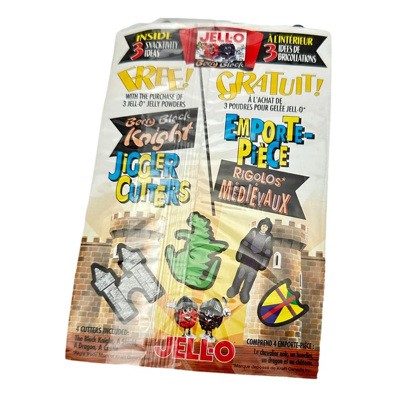 Jello Jiggler Cutter Lot 6 pack of 4 Berry Black Knight Castle Dragon Shield New gallery