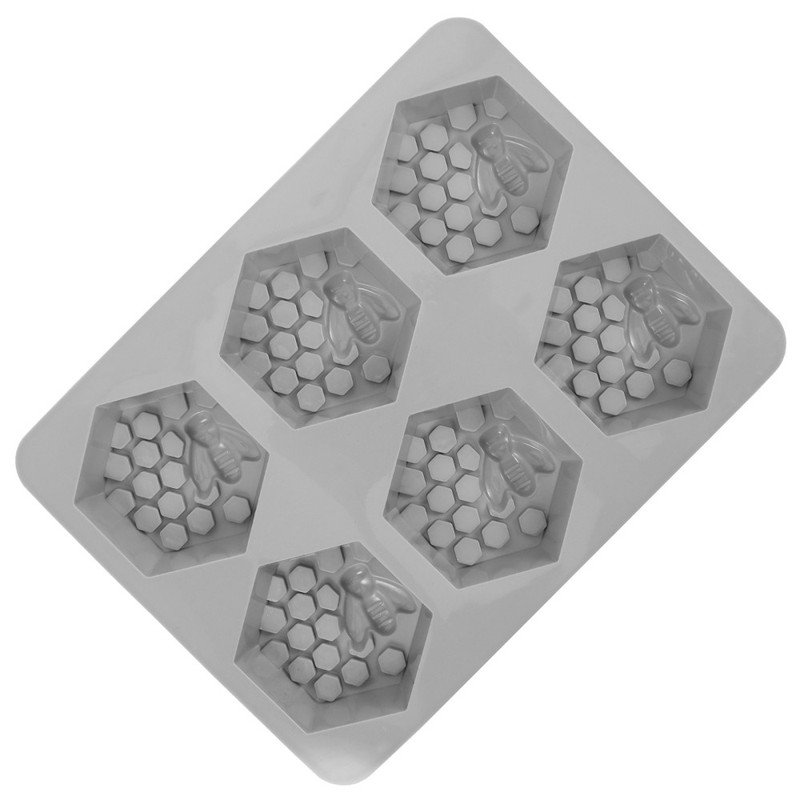 Non Stick Grey Silicone Honeycomb Soap Mold Tray for Soap Candy and Cake gallery