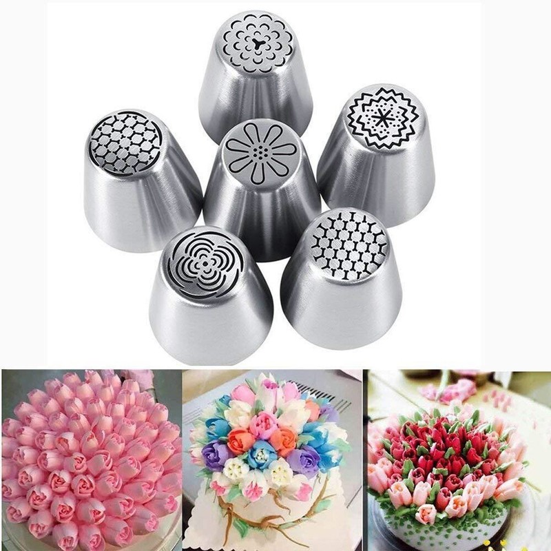 6PCS Russian flower mouth set Piping Tips DIY Baking Supplies Cake Decorating gallery