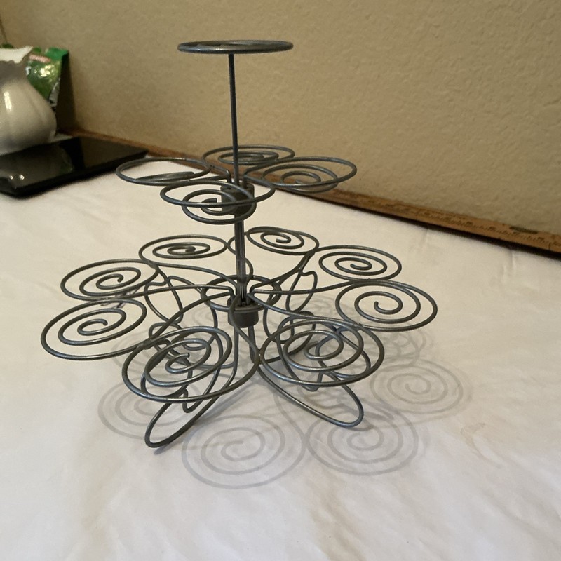 Wilton Mini Dessert Stand 3 Tier 12 Cupcake Holder Spiral Birthday Party A1 gallery