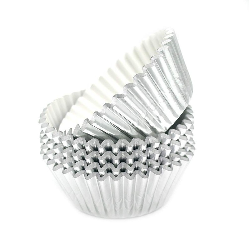 Standard Silver Foil Cupcake Liners Muffin Baking Cups for Party and More, 10 gallery