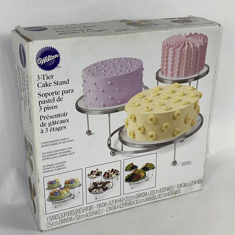 Wilton Cakes N More 3-Tier Party Stand Cakes Appetizers Party Celebration NIB
