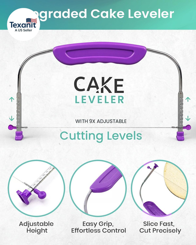 64Pcs Cake Decorating Kit with Leveler, Baking Supplies Gift Includes Cake Stand gallery