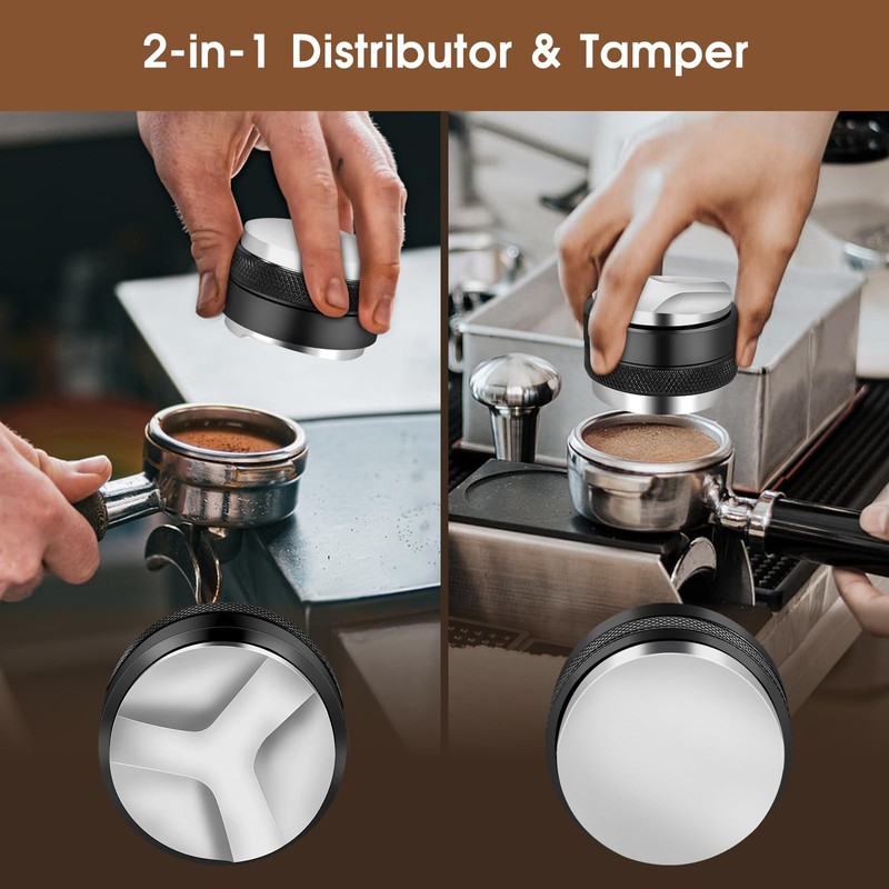 Reoszeank 51mm Espresso Accessories Kit, Coffee Distributor and 51mm, Black gallery