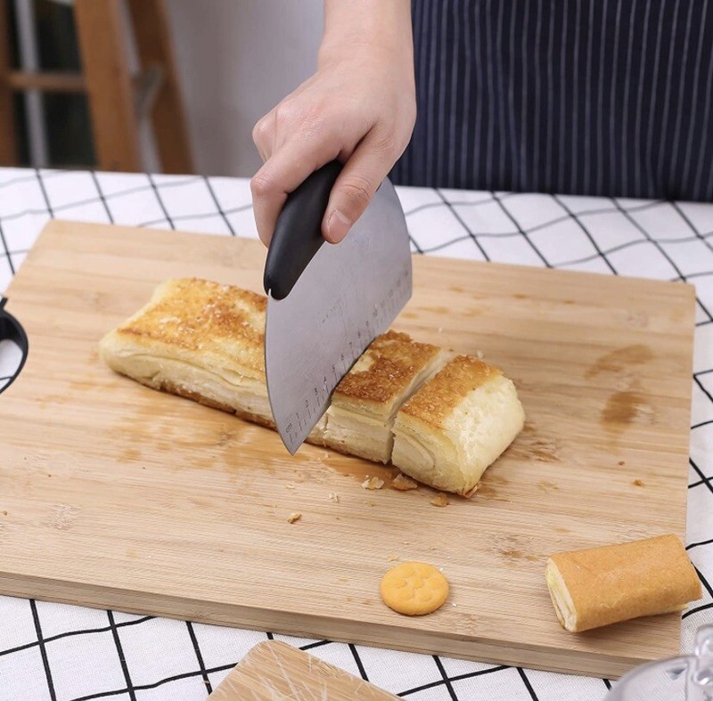 Pizza Dough Cutter Bread Scraper Stainless Steel Pastry Divider Kitchen Tool gallery
