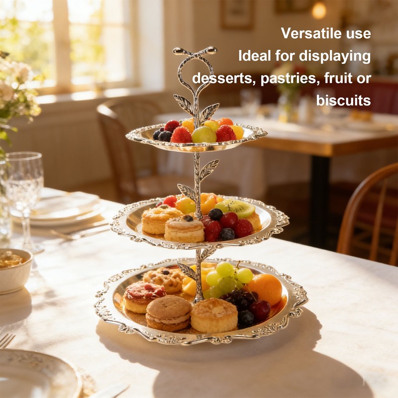 2-3 Tiered Elegant European Style Dessert Cupcake Stand For Wedding Banquet gallery