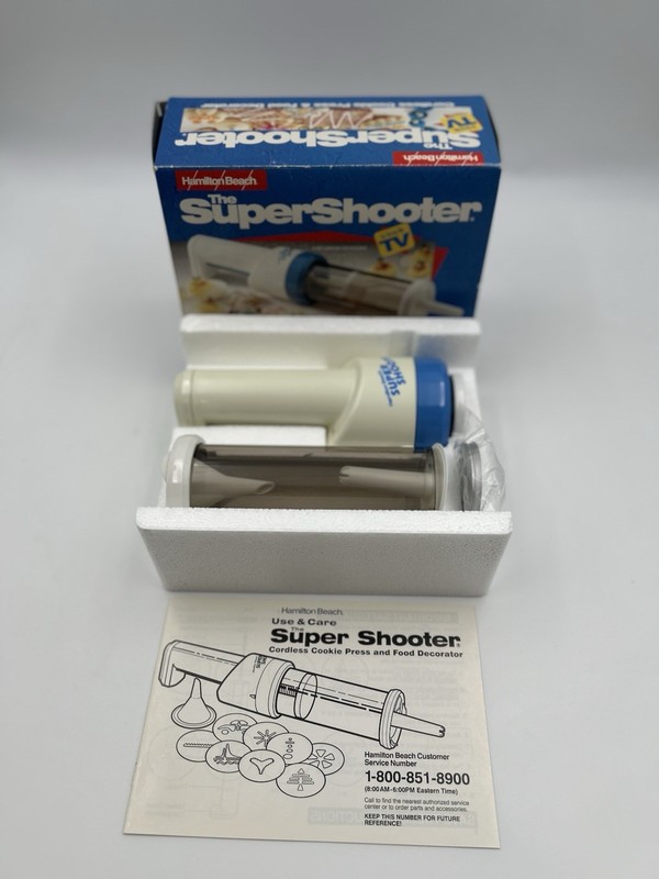 Hamilton Beach The Super Shooter Cordless Cookie Press And Food Decorator- White