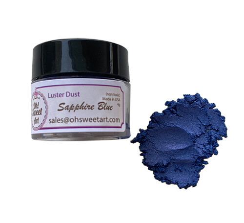 Sapphire Blue Luster Dust Food Fondant Color Cake Decorating Gum Paste 4g