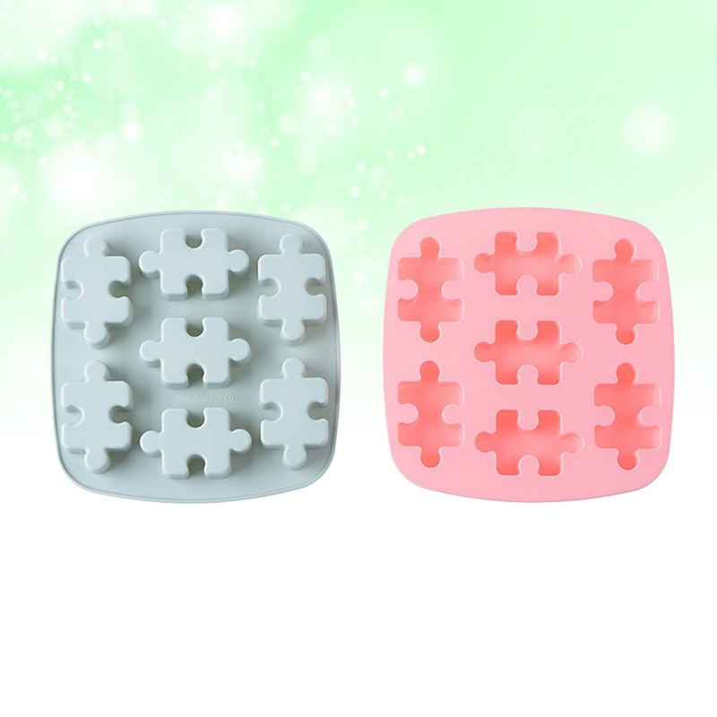 2pcs Silicone Puzzle Tray Baking Mold for Chocolate Candy Jelly gallery