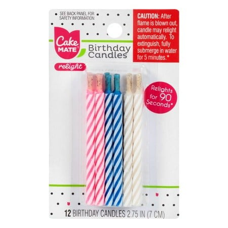 Cake Mate Relight Candles, 12 Count, 1 pack