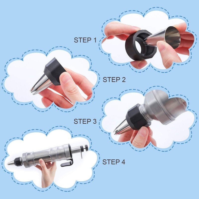 Dessert Decorating Syringe Set, Icing Piping Kit Stainless Steels Cake Decora... gallery
