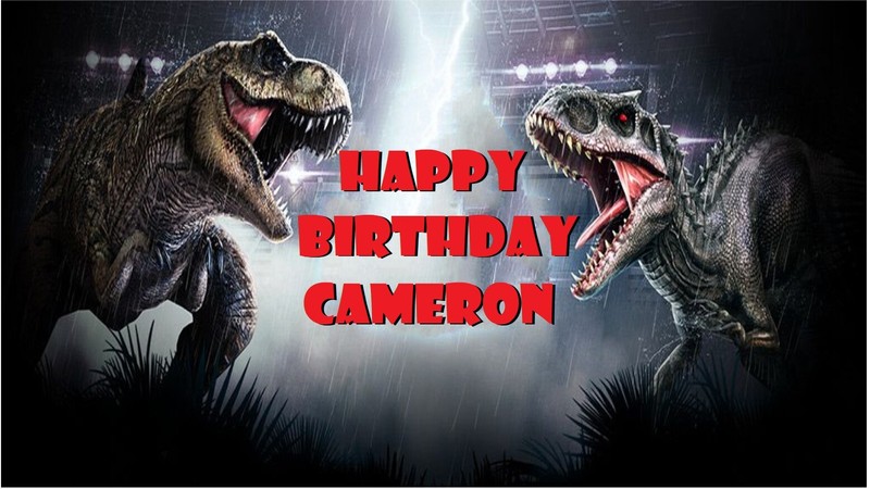 Dinosaur T-Rex -VS- Indominus Rex Edible Cake Topper Decoration