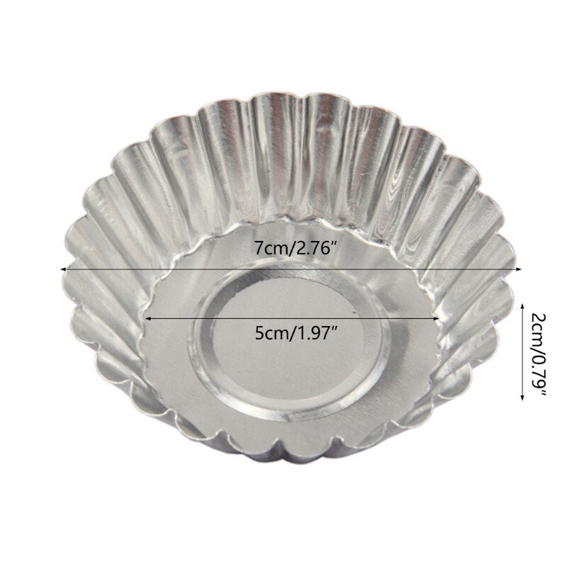 10Pcs Eggs Tart Molds Aluminium Mini Tart Pans Mini Molds for Bread gallery