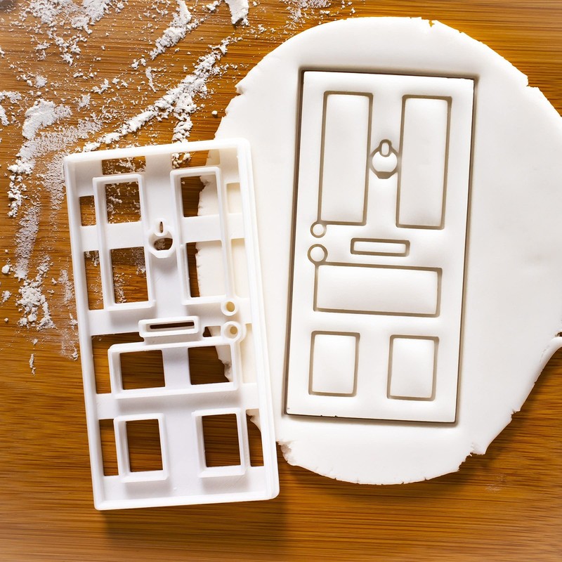 Set of 4 Housewarming cookie cutters (Home Sweet Home, House Door, White gallery