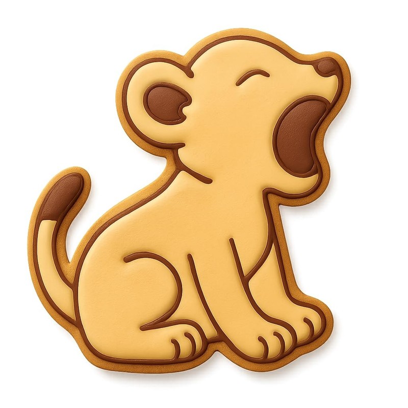 Roaring Lion Cub Cookie Cutter & Stamp – 3.2×4 Fun Kitchen Baking