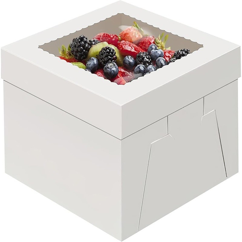Sturdy Cake Boxes W/ Clear Window Easy Assembly Parties Weddings Gifts New