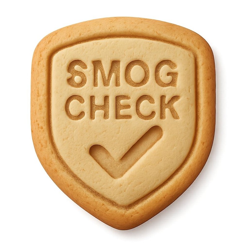 Smog Check Design 10 Cookie Cutter & Stamp, Fondant & Clay Cutter – 3.5×4″