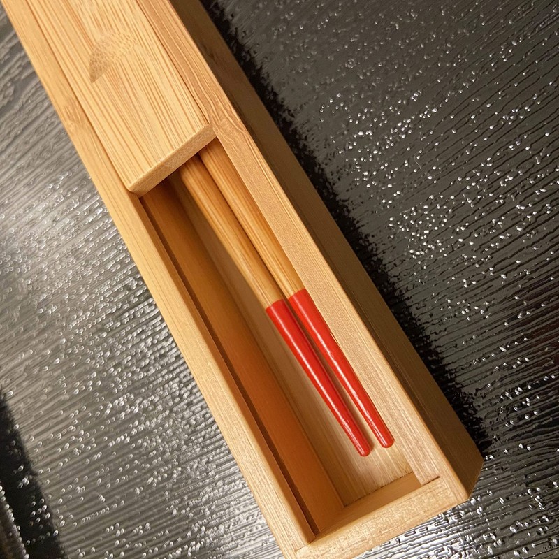 2-Pack Bamboo Portable Chopsticks with Case, Reusable Travel Chopsticks, Red ... gallery
