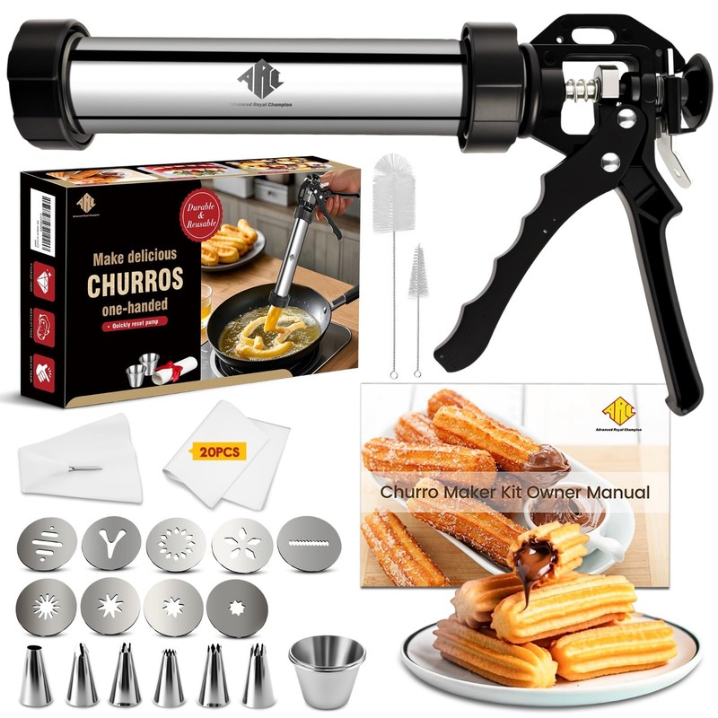 3-in-1 Churro Maker & Cookie Press Kit, 42PCS Multifunctional Baking Tools, Gift gallery