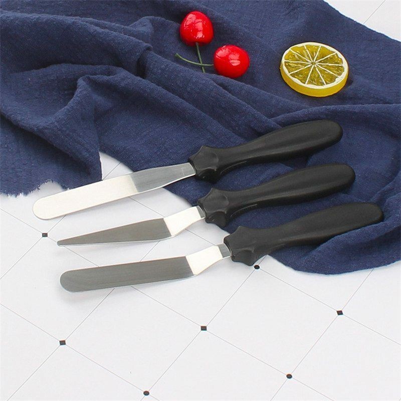 3pcs Smooth Tools Kit Knife Set Spatula Palette Cake Decorating Stainless Steel gallery