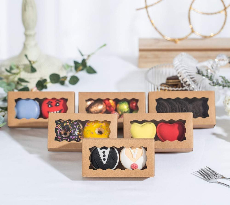 small treat boxes with window - 35pcs candy box for chocolate & bakery treats - gallery