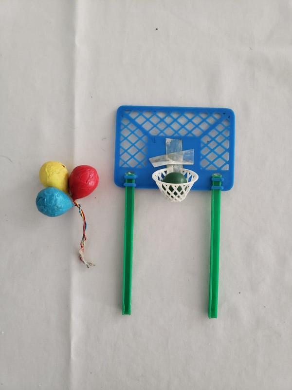 Vintage Cake Decorations Topper – BASKETBALL NET, BASKETBALL, BALOONS