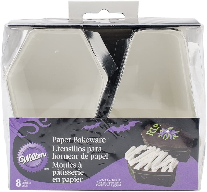Wilton Halloween Cake Cupcake Paper Coffin Baking Cups 8/pkg gallery