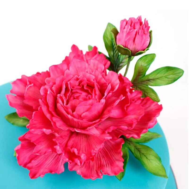 Silicon Peony Leaf Fondant Chocolate Sugarcraft Decoration Mould Clay Resin gallery