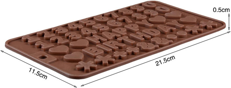 Silicone Letter Number Molds,Reusable Chocolate Molds with Happy Birthday Cake D gallery