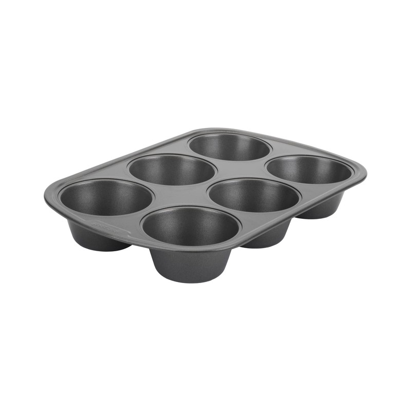 GoodCook Everyday Nonstick Steel Jumbo Texas Muffin Pan, 6 Cups (Jumbo), Gray gallery