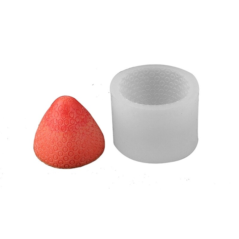 3D Strawberry Shaped Silicone Mold Fondant Cake Border Moulds Chocolate Mould