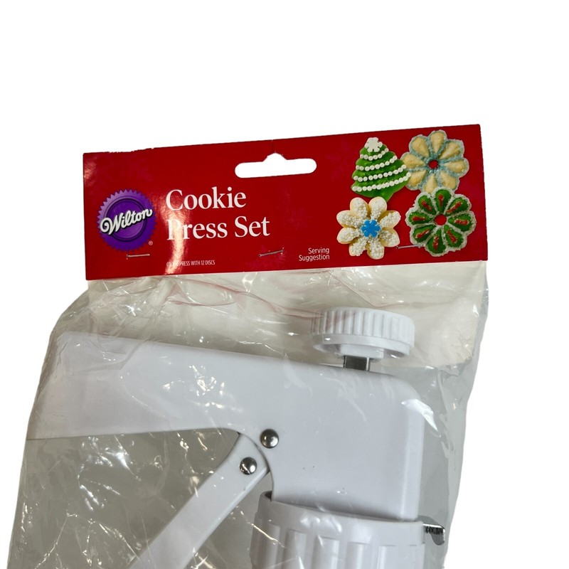 Wilton Cookie Press Set Icing Piping Gun W/12 Different Christmas Disc Designs gallery