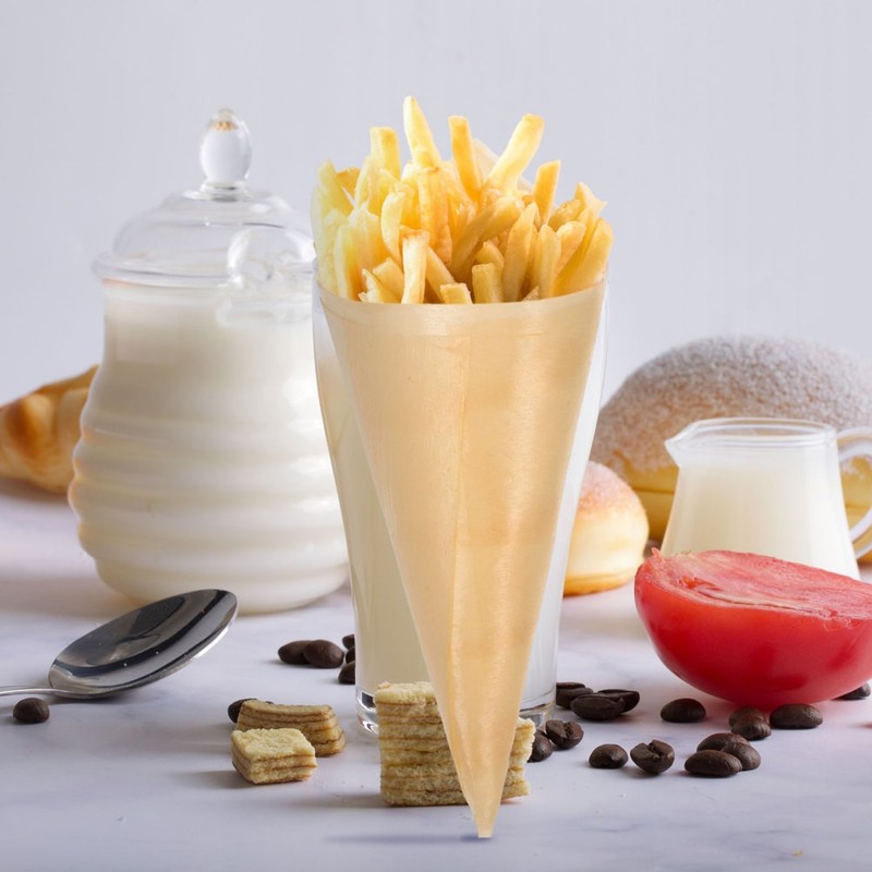 50pcs Reusable Wood Appetizer Cones Ice Cream Cone Cups Party Candy gallery