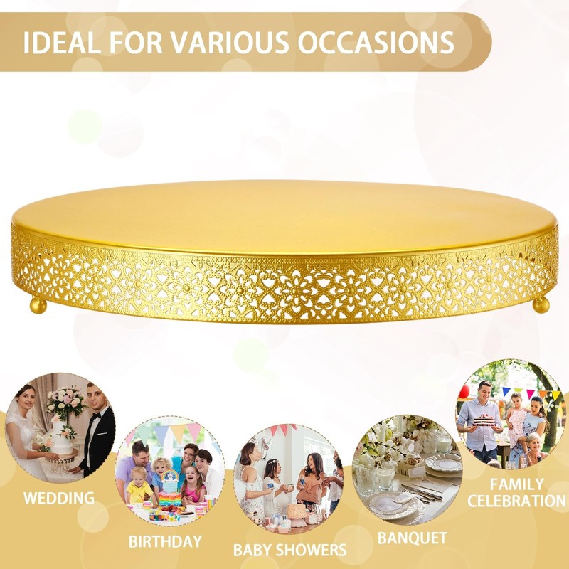 Cake Stand 18 Inch Round Metal Cupcake Dessert Wedding Cake Stand Cookies Dis... gallery