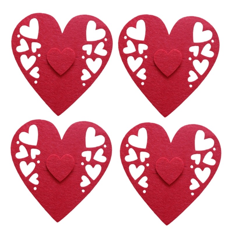 4pcs Wedding Cutlery Holder Dinner Table Decor Fork Bag Tableware Cover