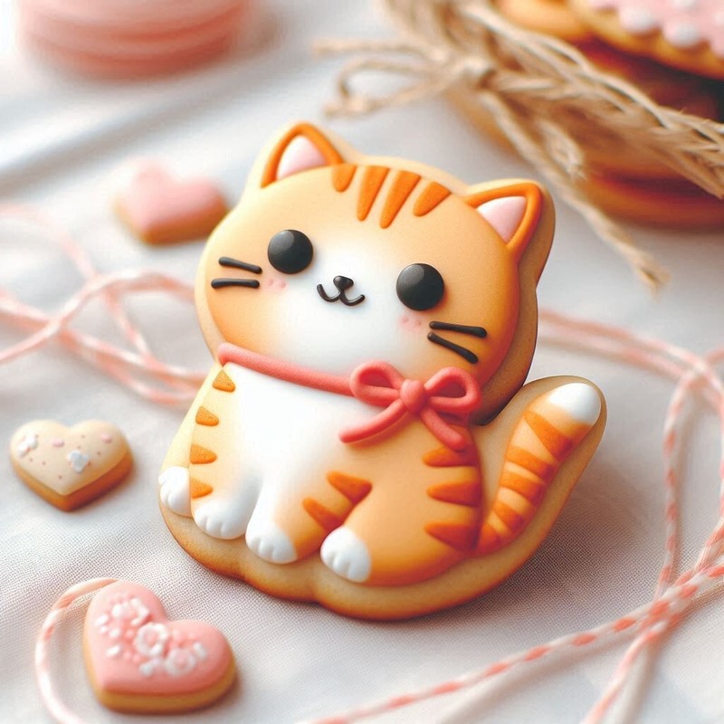 5 Piece Mini Cat Kitten Treat Cookie Cutter Set Metal Pet Animal Shelter Treats gallery
