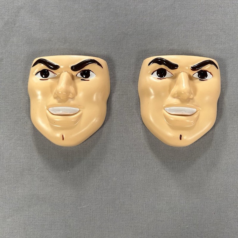 Vintage 1986 Wilton Woodridge G I Joe Face Plate Plastic Lot of 2 Fine Scratches
