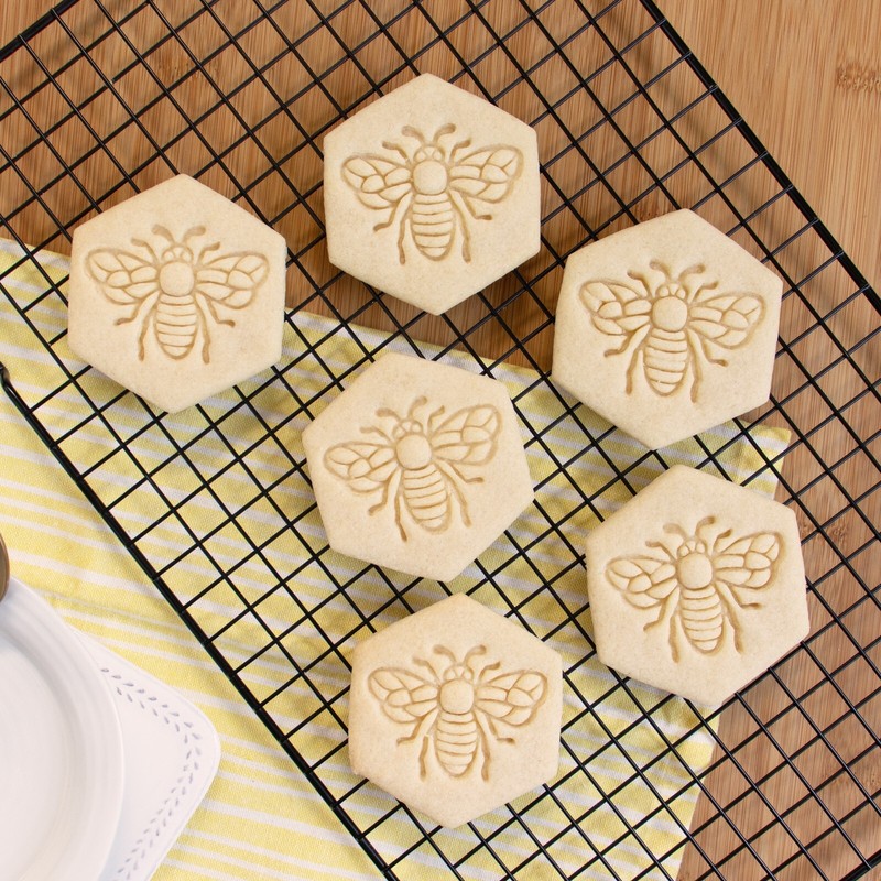 Realistic Bee Cookie Cutter - hexagon honeybee bumble spring wedding beekeeper gallery