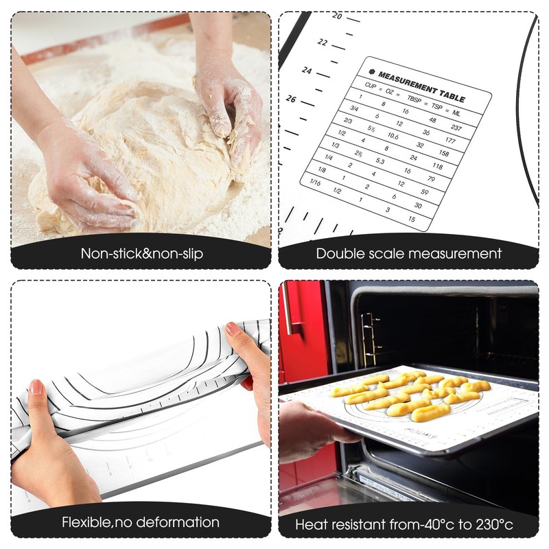 Dandat Rolling Pin with Adjustable Thickness Rings and Silicone Baking Pastry... gallery