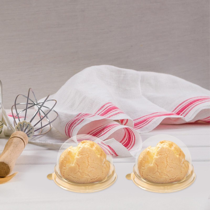50 PCS Mini Cake Boxes With Dome Lid Clear Individual Plastic Containers gallery