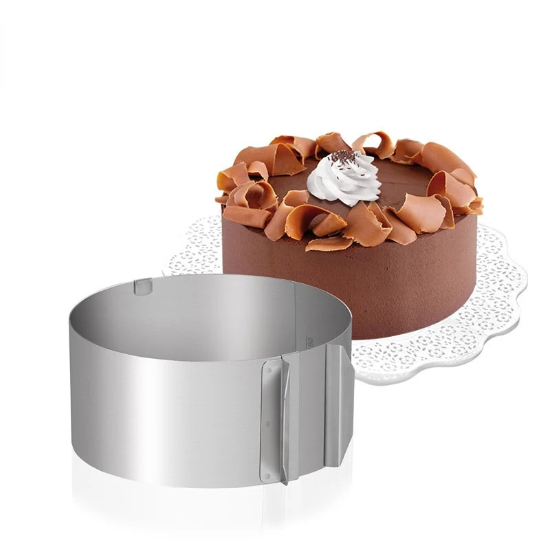 Adjustable round Cake Ring Mold Retractable Mousse Cake Ring Stainless Steel Cir gallery